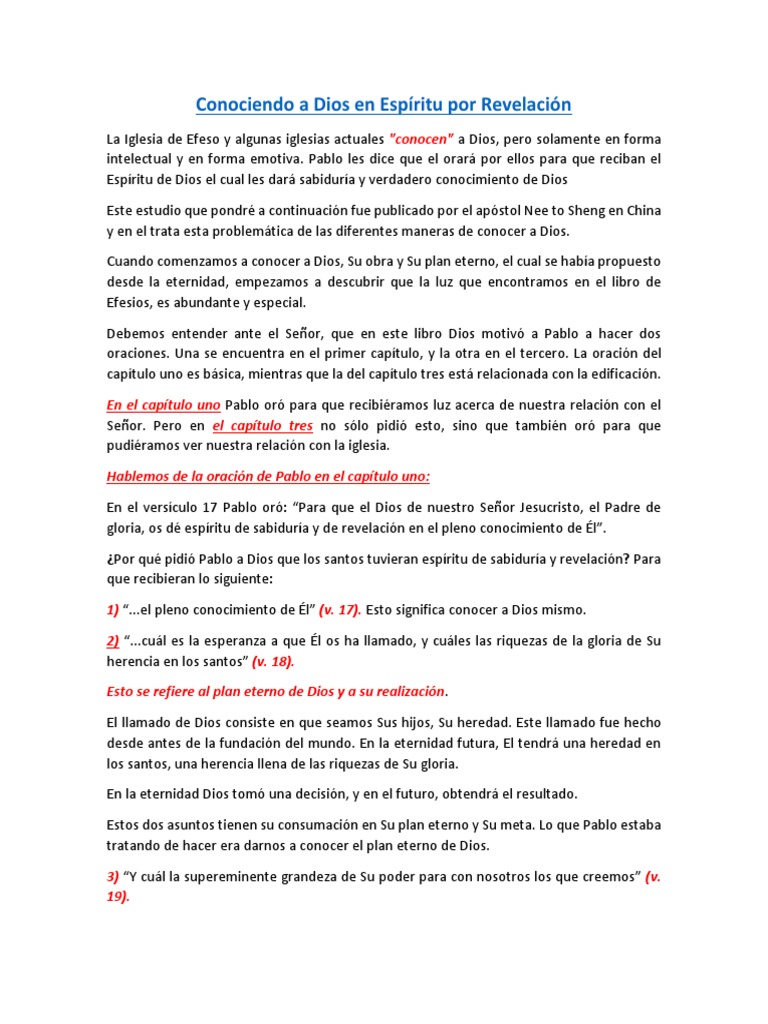 Conociendo A Dios | PDF | Cristo (título) | Dios