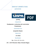 Tarea 3 de Fundamentos y Estructura Del Currículo Dominicano.