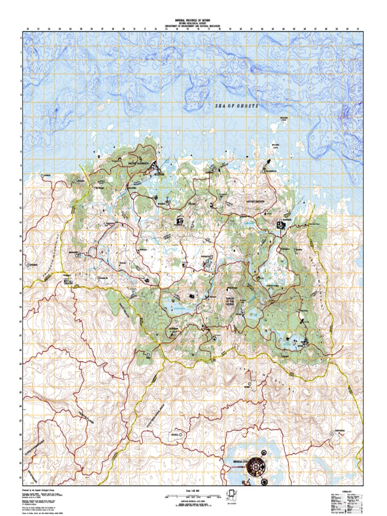 Skyrim Topographic Map PDF Nature