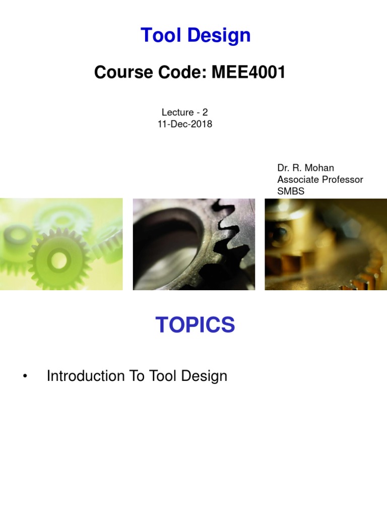 Introduction to Tool Design Principles | PDF | Design | Expert