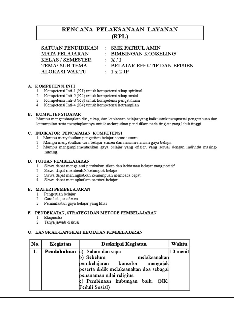 Silabus Rpp Bk Kelas X Pdf