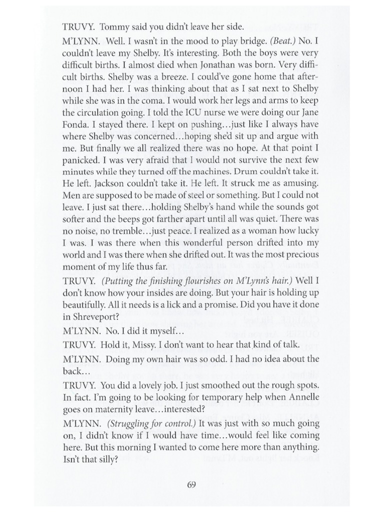 M'Lynn Monologue Steel Magnolias PDF