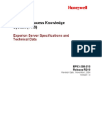 Experion Server Specifications and PDF