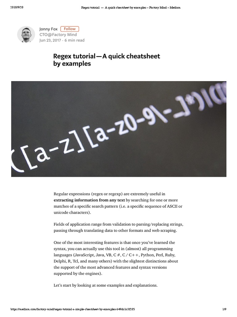 Regular expression pdf