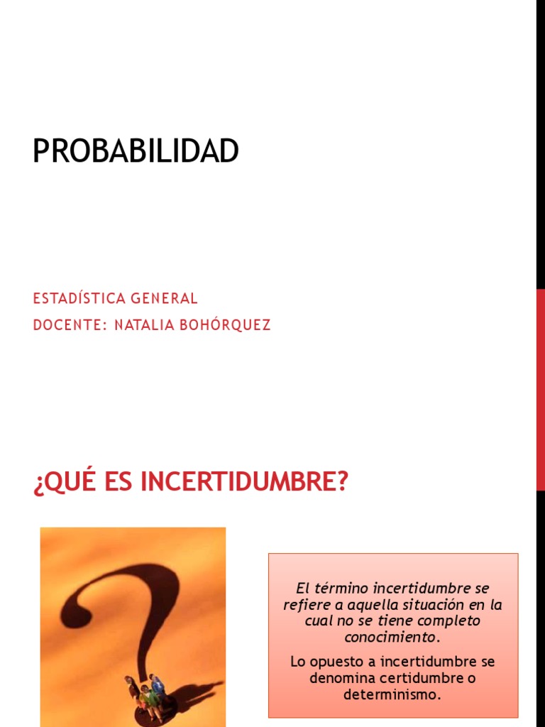 Introducción a la Incertidumbre y Probabilidad | PDF | Probabilidad ...