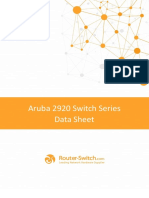 Aruba 2920 Switch Series Data Sheet