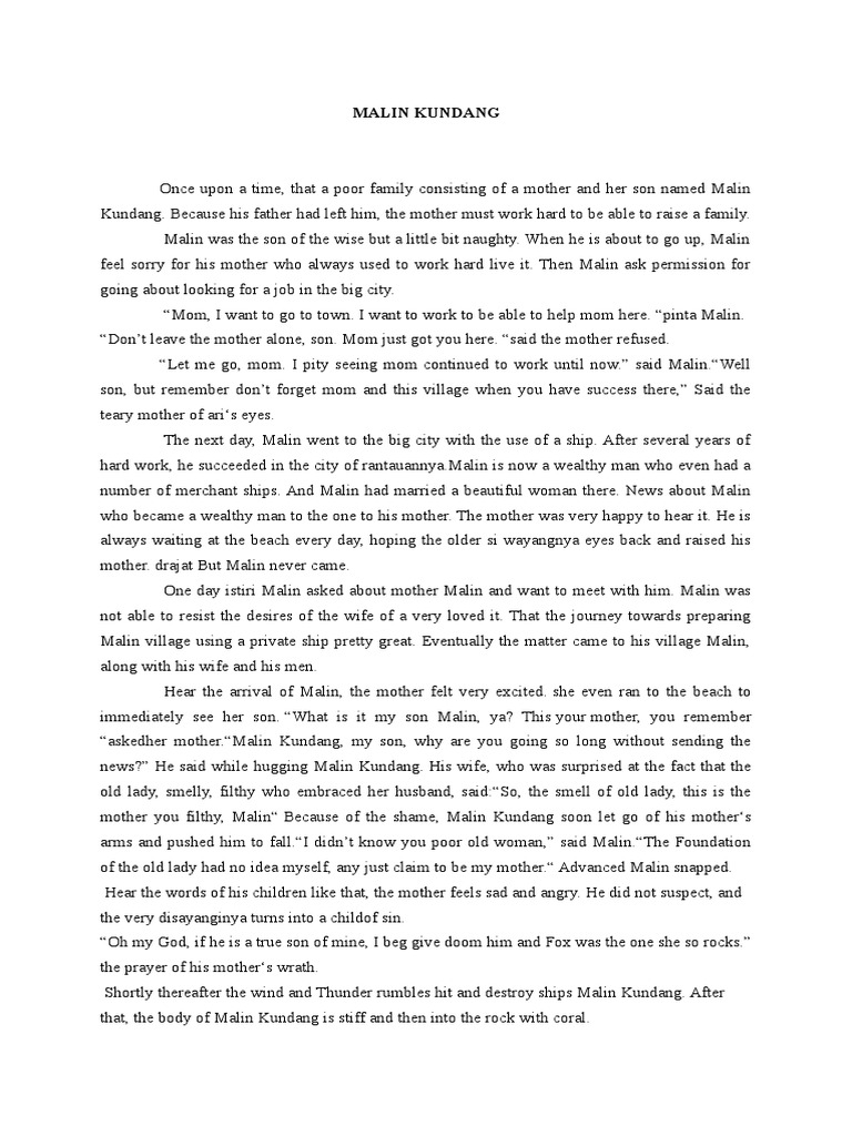 15 contoh soal dari text malin kundang pdf