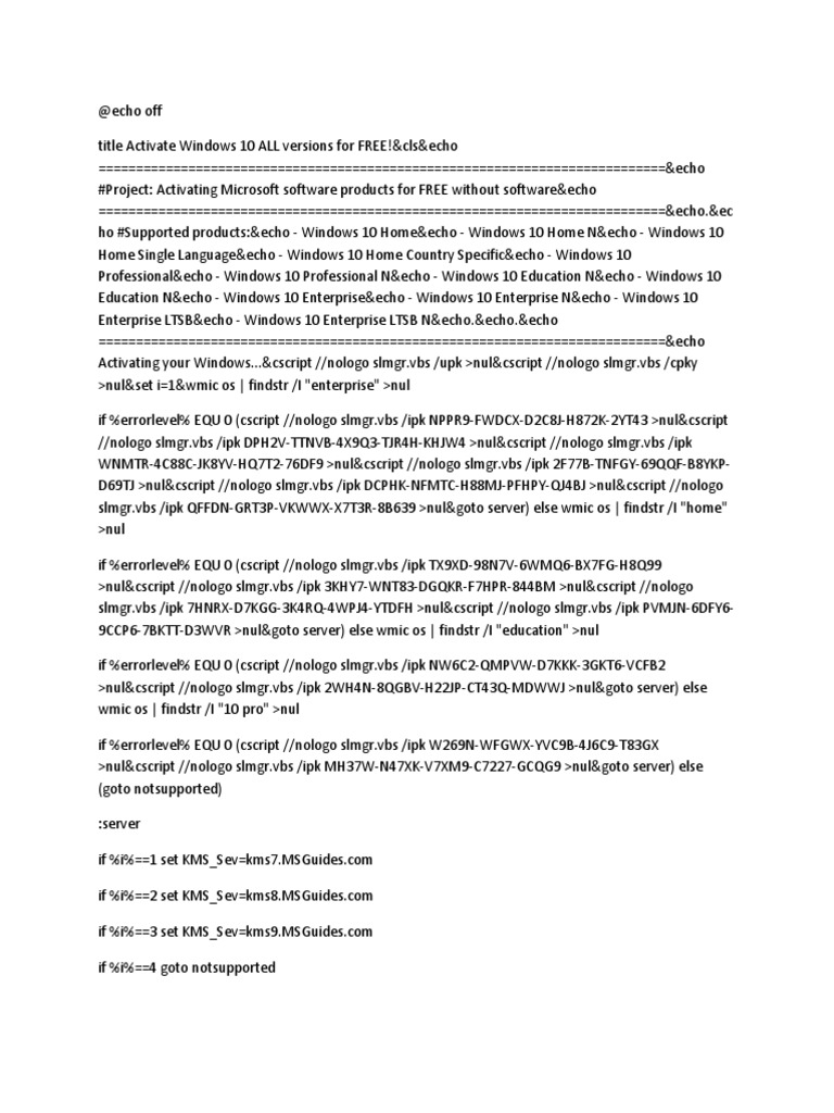 Echo off pdf microsoft windows windows 10