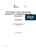 Propuesta de Marco Nacional de Bioseguridad para Uruguay