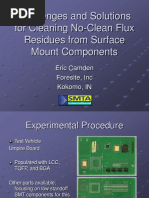 Challenges and Solutions For Cleaning No-Clean Flux Residues From Surface Mount Components