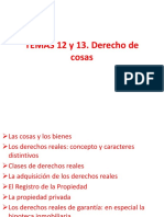 Tema 12 y 13 - Derecho de Cosas PDF