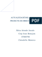 Actualització Projecte de Direcció 2018