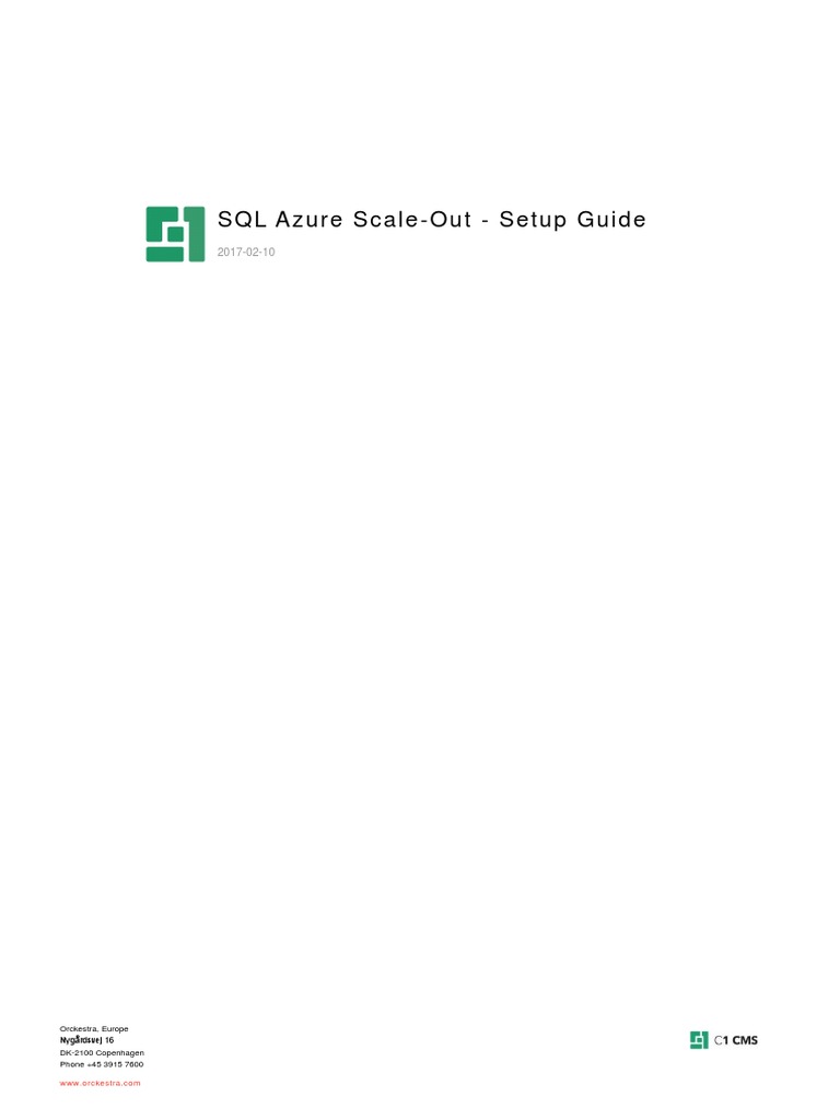 SQL Azure Scale-Out Setup Guide | PDF | Microsoft Azure | Scalability