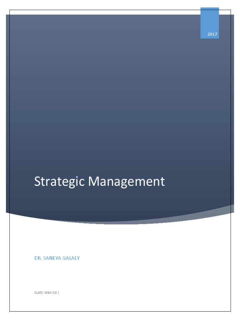 Strategic Management Overview and Process | PDF | Strategic Management ...