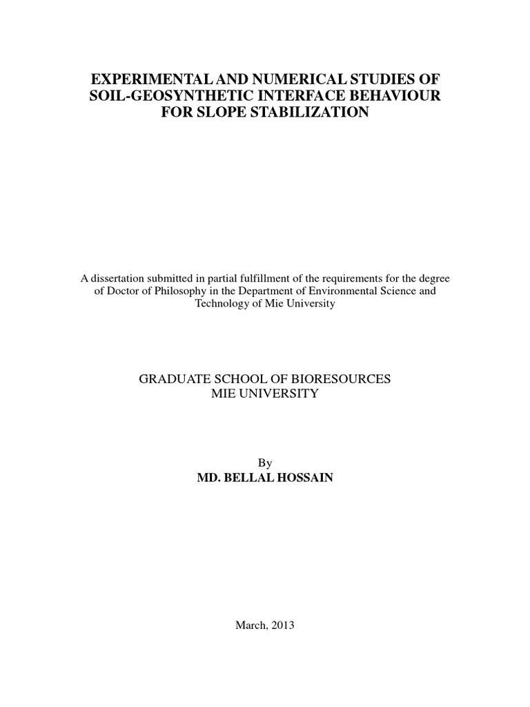 12d027 Deformation Engineering Geotechnical Engineering
