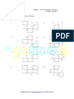 Addition Subtraction Fill in The Missing Number 3 Digits Grade 2