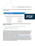 Los efectos del cuidado infantil - jardines y parvularios o centro de cuidado - temprano se extienden a la edad de 15 años? Resultados del estudio de NICHD sobre cuidado infantil temprano y desarrollo juvenil