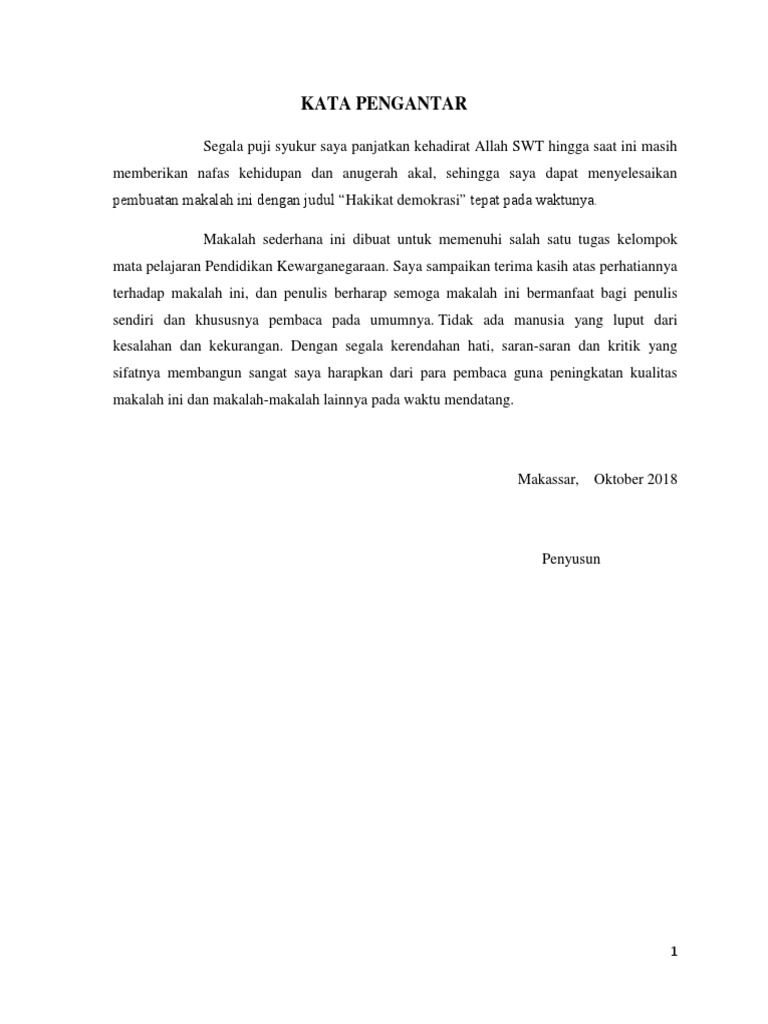 Isi Makalah Hakikat Demokrasi