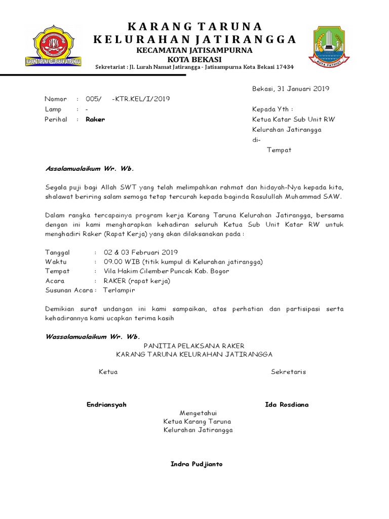 Undangan Raker | PDF