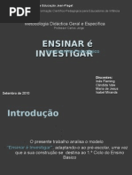 Ensinar é Investigar