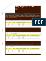 Cara Menghitung Biaya Sewa DVD/CD Rental Di Excel