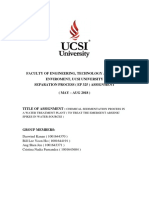 Chemical Sedimentation Process in A Water Treatmen