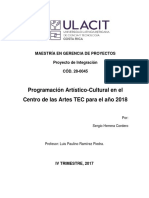 Proyecto de Integración Programación Artístico Cultural Centro de Las Artes TEC. Sergio Herrera.