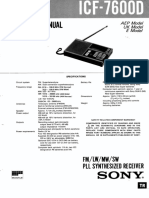 ICF-7600D Service Manual