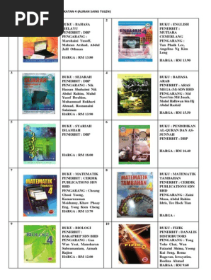 Senarai Buku Teks Ting 4 Sains Tulen 2018 Pdf