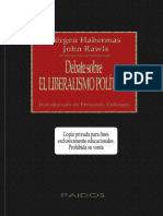 Jurgen Habermas, John Rawls-Debate Sobre El Liberalismo Político-Ediciones Paidos Iberica (1998)