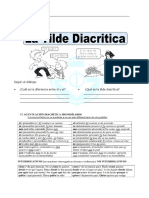 Ficha La Tilde Diacritica para Sexto de Primaria
