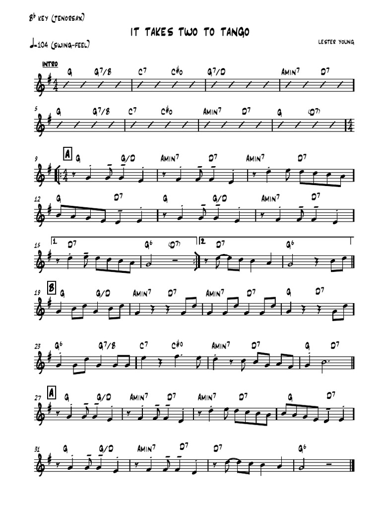 TANGO FOR TWO 楽譜 Tango for Two