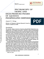Raman Spectroscopy of Thermotropic and High-Pressure Phases of Aqueous Phospholipid Dispersions!