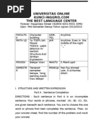 Soal TOEFL Gratis Structure and Written Expression