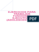 Ejercicios para Trabajar Funciones Ejecutivas (Adolescentes)