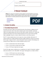 Deactivation of Diesel Catalyst