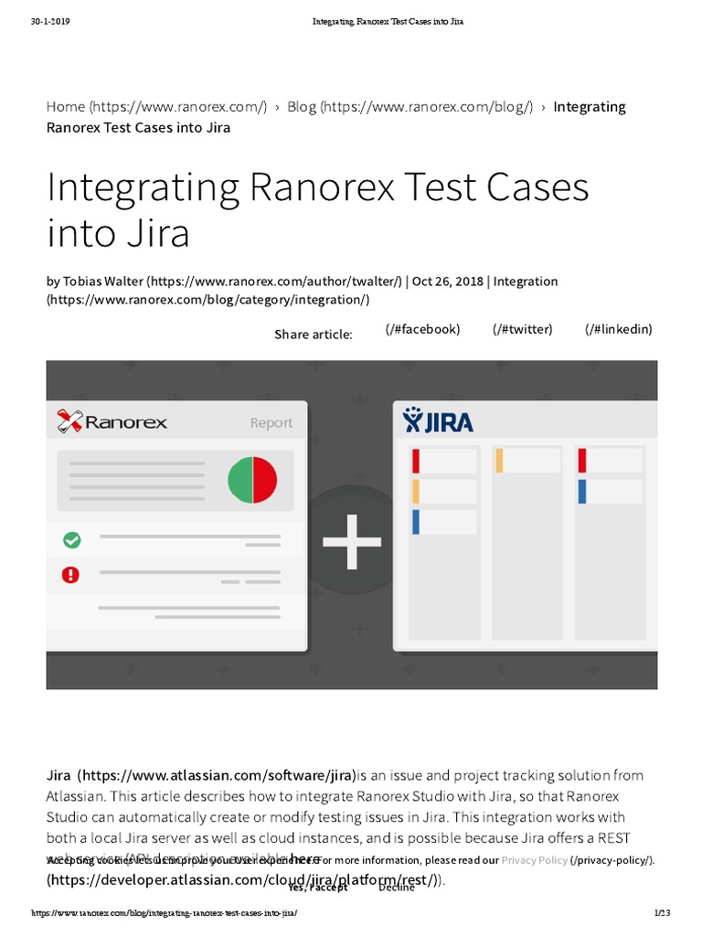 Integrating Ranorex Test Cases Into Jira | PDF | Http Cookie | Internet ...