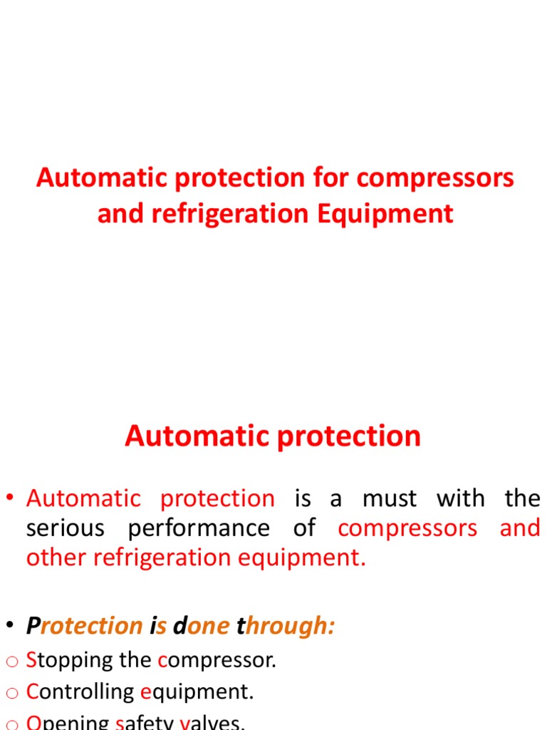 Automatic Protection Final | PDF | Refrigeration | Liquids