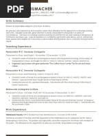 Audrey Schumacher Resume Only 2019