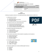 Teste de Avaliação 8ºano