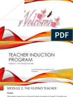 Teacher Induction Program (Module 2 - The Filipino Teacher)