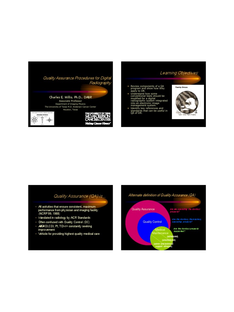 QA QC Digital Radiography PDF PDF Radiography Medical Imaging