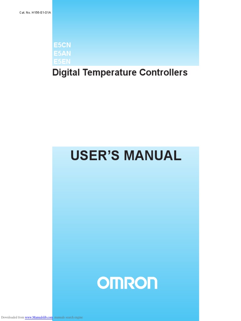 E5CN/E5AN/E5EN Temperature Controller Manual | PDF | Relay | Thermocouple