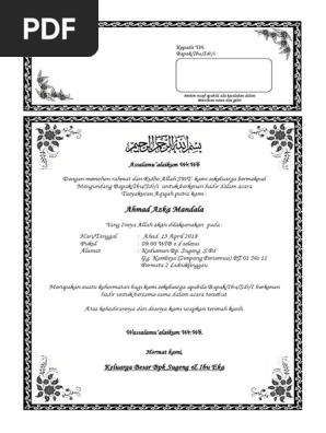 55 Contoh Undangan Aqiqah Yang Simple Terbaik Gratis