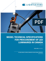 Model Technical Specifications For Procurement of Led Luminaires in Canada