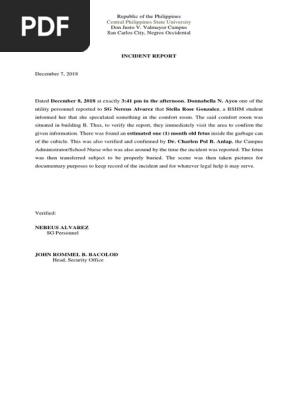 Incident Report