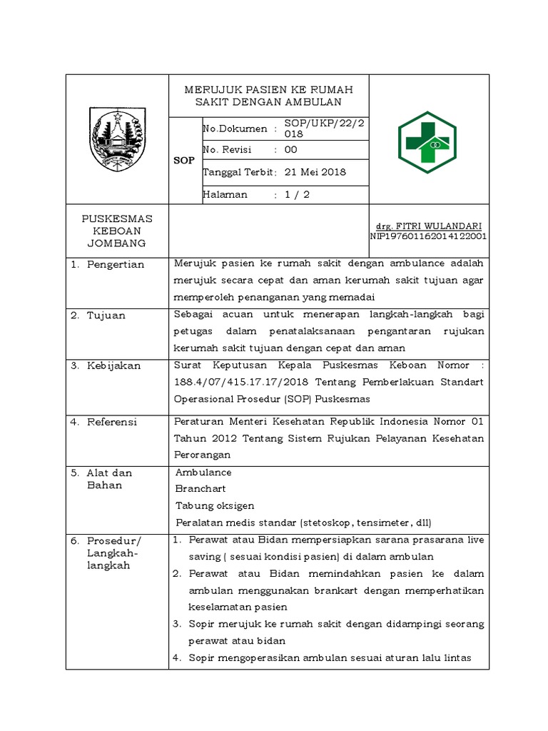SOP Merujuk Pasien PDF