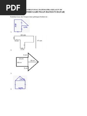 Latihan Soal Matematika Kelas Iv Sd Materi Gabungan Bangun Datar
