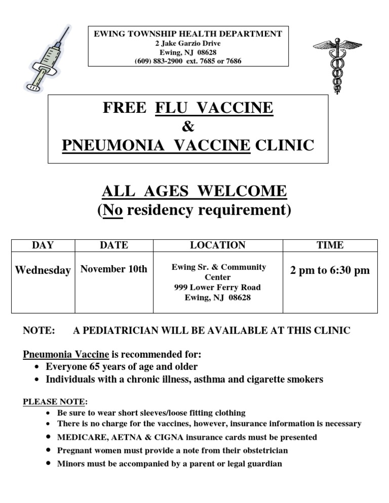 2011-10-10 Flu Pneumonia Announcement | PDF