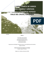 Análisis físicos y químicos de cuatro ecosistemas acuáticos en el Valle del Cauca